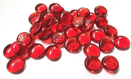 Miniatura 5 de Piedras planas, piedras preciosas de vidrio de 3 libras para rellenos de jarrones, dispersión de mesa de boda, decoración de rellenos de acuario