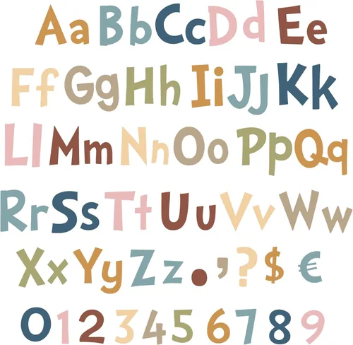 Miniatura 9 de Tenare Juego de 134 letras de 5 pulgadas, letras del alfabeto de graduación, números del alfabeto, recortes de letras para regalos de estudiantes