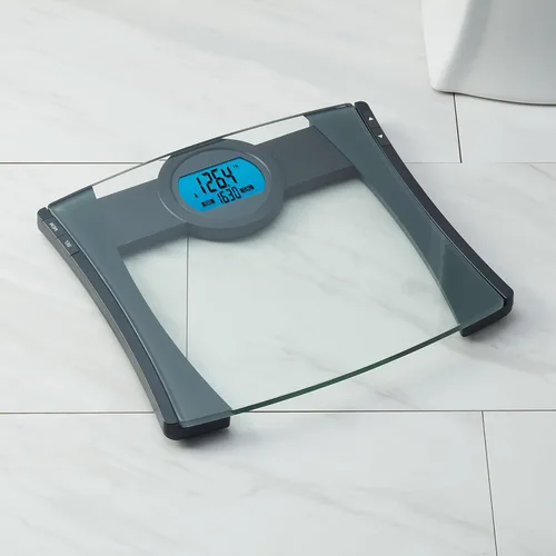 Miniatura 5 de Báscula de baño de 440 libras EatSmart Precision CalPal Digital, análisis de capacidad, IMC y calorías ingeridas, ESBS-52, Negro, 1, 1