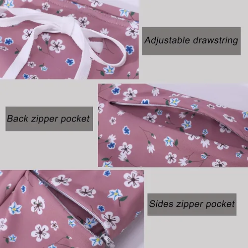 Miniatura 12 de NOOYME Falda pantalón de 28 pulgadas para mujer con 3 bolsillos, modesta, longitud hasta la rodilla, atlética, midi