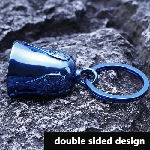 Miniatura 5 de Motocicleta Cross Bell - Llavero de motocicleta Campanas para motociclista proteger al jinete Accesorios de motocicleta Azul