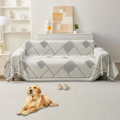 Miniatura 19 de HAOMAIJIA Funda de sofá antideslizante para sofá de 2 cojines, fundas de sofá seccionales lavables para perros y mascotas, protector de muebles