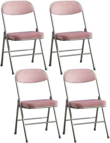 Miniatura 41 de Sillas de comedor modernas, silla auxiliar tapizada para el hogar, con acabado mate, silla de comedor plegable con respaldo abierto, silla sin
