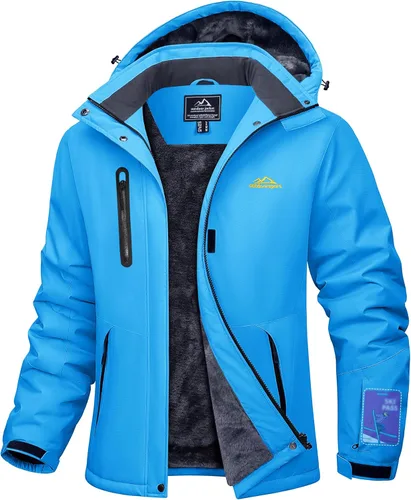 MAGCOMSEN Abrigos de invierno para mujer, impermeables, aislados, para nieve, esquí, capucha, forro polar, cálido, montaña, snowboard, cortavientos