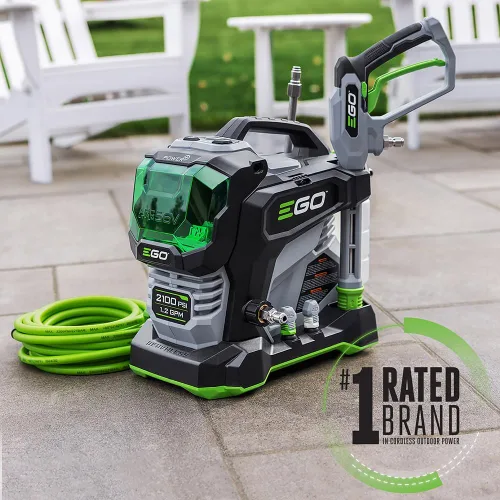 Miniatura 2 de EGO Power+ Lavadora a presión de 2100 psi 1.2 gpm con batería, agua fría, con 4 boquillas de pulverización, kit de 6.0Ah