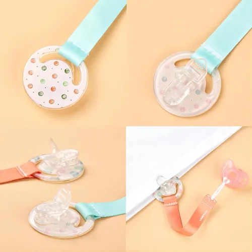 Miniatura 2 de Clip para chupete, clip neutro para chupete para niños y niñas, suministros de clip para chupete de bricolaje, adecuado para fijar mordedores