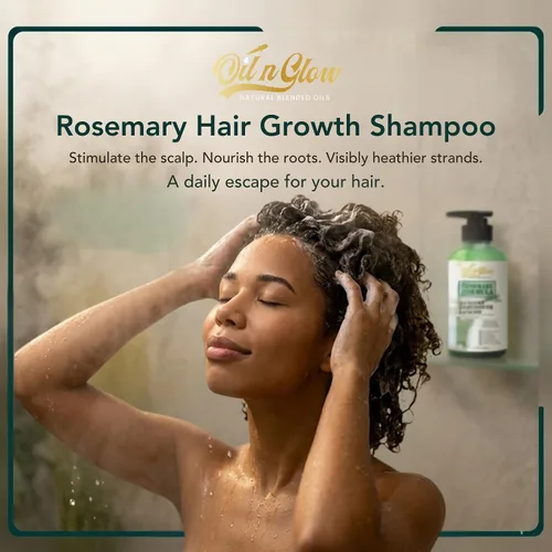 Miniatura 7 de Champú orgánico de romero USDA para el crecimiento del cabello para engrosar y fortalecer para hombres y mujeres con biotina, bloqueador DHT