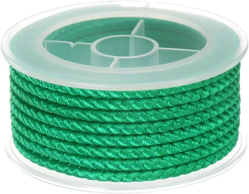 Miniatura 65 de HARFINGTON Cordón de hilo de nailon para cuentas de 0.063 in, cuerda de nailon trenzado extrafuerte para manualidades, pulseras, joyería, Negro