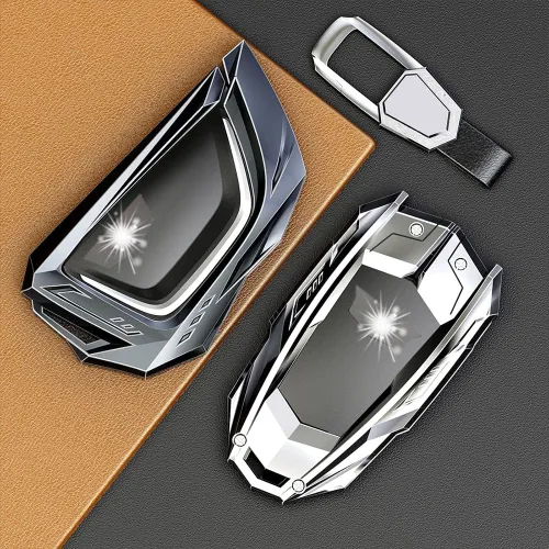 Miniatura 4 de Funda protectora de metal de aleación de zinc para Cadillac Escalade CT4 CT5 2020-2022 3/4/5/6 botones