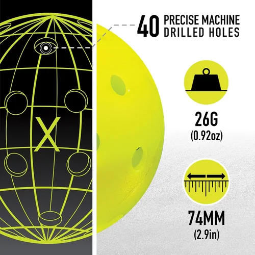 Miniatura 4 de Franklin Sports Juegos de pickleball para principiantes, juegos de 2 + 4 jugadores, paletas de aluminio + bolas de pickleball X-40, aprobadas por