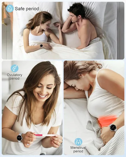 Miniatura 5 de Relojes inteligentes para mujer (respuesta/hacer llamadas), reloj inteligente AMOED de 1.19 pulgadas para iPhone Android, rastreador de actividad