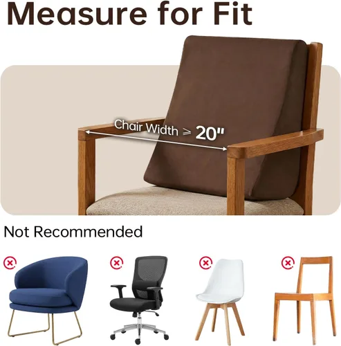 Miniatura 4 de Vekkia Almohada de apoyo lumbar para reclinable, soporte ergonómico de espalda para sofá, mejora la postura, alivia el dolor de espalda para estar