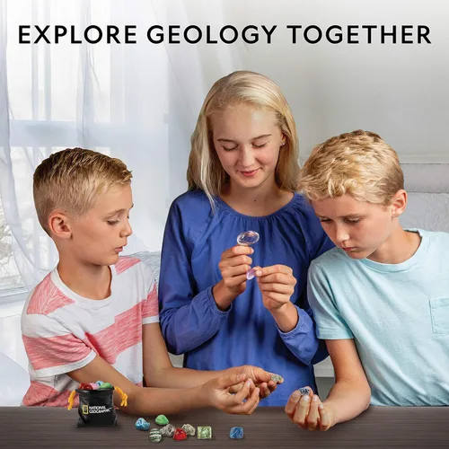 Miniatura 5 de National Geographic Rocks & Mineral Collection - Caja de colección de rocas para niños con 15 piedras preciosas y cristales, geología para niños