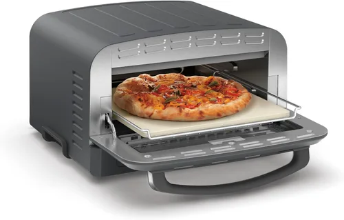 Miniatura 2 de Cuisinart Horno de pizza de interior – Hornea pizzas de 12 pulgadas en minutos – Horno de pizza portátil de encimera – Acero inoxidable negro mate