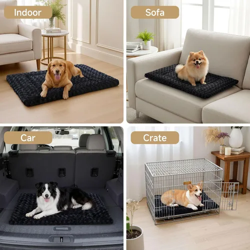 Miniatura 2 de Tapete lavable para cama de perro, suave y esponjoso, para mascotas, colchón para dormir para perros grandes, jumbos, medianos y pequeños, 30 x 19