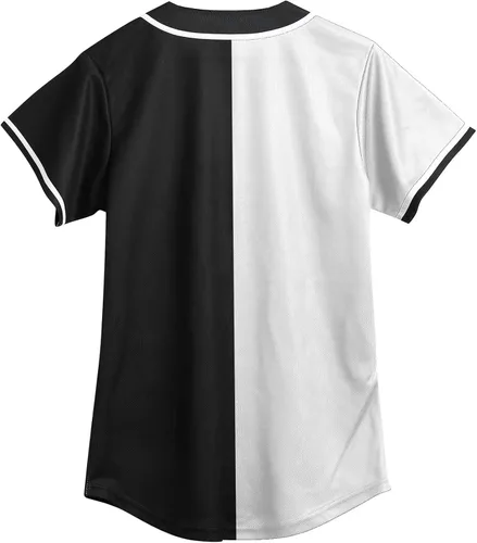 Miniatura 35 de Ropa de los años 90 para mujer, traje unisex de hip hop para fiesta, camiseta de béisbol Bel Air, camisa de manga corta con botones