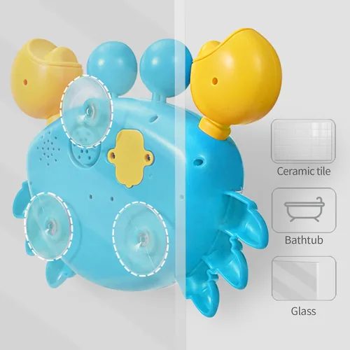 Miniatura 3 de Deejoy Máquina de Burbujas de Baño de Cangrejo para la Bañera, Sopla Burbujas y Reproduce 12 Canciones Infantiles, Máquina de Burbujas de Baño