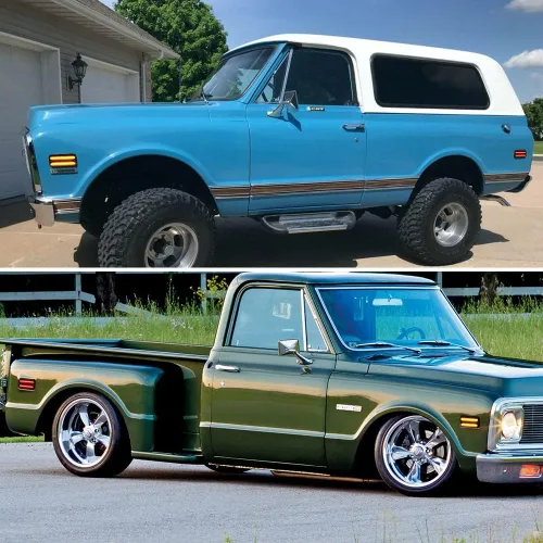 Miniatura 6 de Compatible con 1968 1969 1970 1971 1972 Chevy GMC Pickup Trucks Luces de Marcador Lateral del Parachoques Delantero/Trasero Completas Lámparas LED