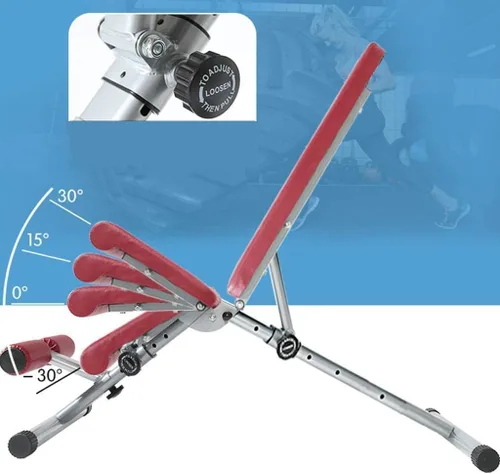Miniatura 4 de Banco de pesas ajustable para entrenamiento en casa, gimnasio, levantamiento de pesas, banco de entrenamiento plano plegable de 330 libras, banco