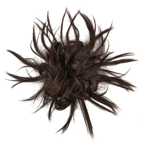 Miniatura 5 de KETHBE Pieza de Cabello para Moño Despeinado, Sintético Despeinado Recogido Coleta Corta Coletero de Cabello Falso con Banda Elástica de Goma Moño