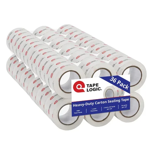 Miniatura 14 de Cinta adhesiva de embalaje Tape Logic, resistente de 2 pulgadas x 55 yardas, transparente (paquete de 1) Rollo de cinta adhesiva de embalaje