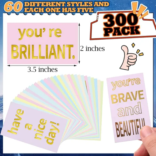 Miniatura 3 de Jinei 300 tarjetas inspiradoras de afirmación a granel, tarjetas de regalo motivacionales positivas diarias pequeñas, pequeñas citas de aliento