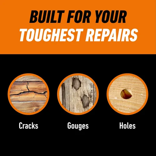 Miniatura 3 de GORILLA Masilla para Madera Multiusos, Acabado Natural, Tubo de 16 Onzas (Paquete de 1) - Resistente al Agua para Proyectos y Reparaciones