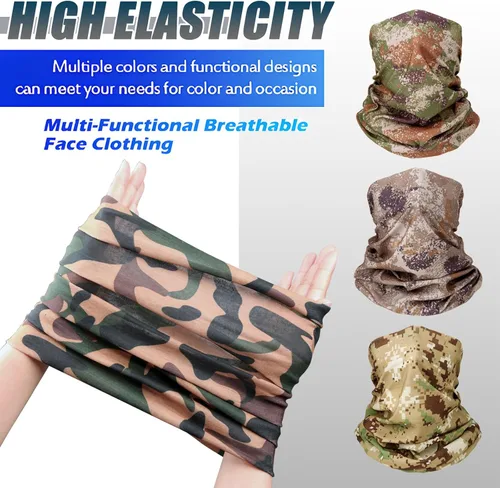Miniatura 3 de Bufanda transpirable para el cuello, máscara facial para hombres y mujeres, senderismo, ciclismo, deportes, pesca, protección solar UV bandana