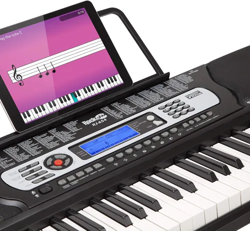 Miniatura 7 de RockJam - Piano de teclado de 54 teclas con fuente de alimentación, soporte para partituras, calcomanías para notas de piano y lecciones