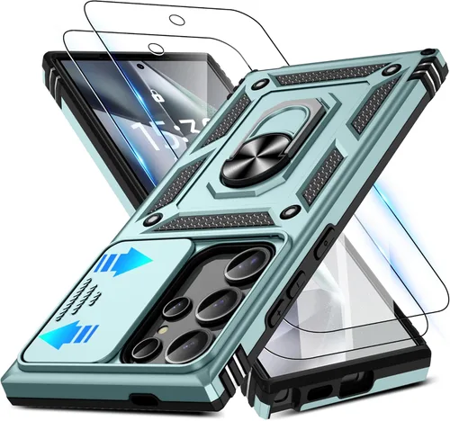Miniatura 44 de ATUMP Funda para OnePlus Nord N200 5G con protector de pantalla HD con cubierta para cámara deslizante, soporte de anillo de rotación de 360°