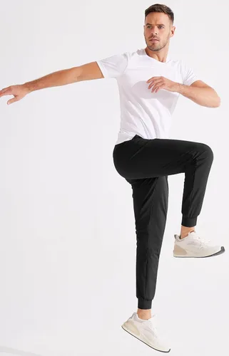Miniatura 5 de Libin Pantalones deportivos de golf elásticos en 4 direcciones con bolsillos, pantalones de vestir ajustados para trabajo, pantalones deportivos