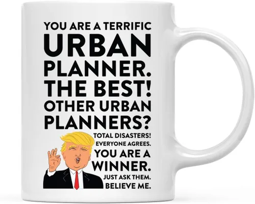 Miniatura 19 de Andaz Press Round 11 oz taza de té de cerámica para café divertido presidente Donald Trump regalo de Navidad, You are a Terrific Aquatic Biologist