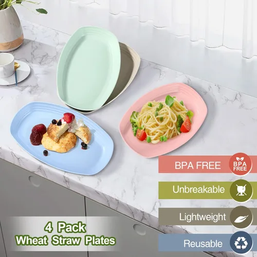 Miniatura 2 de Shopwithgreen - Platos de paja de trigo