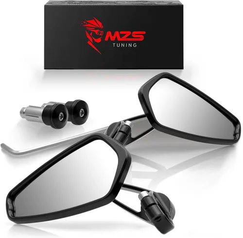 Espejos de extremo de manillar MZS para motocicleta, vista trasera, espejo lateral negro 7/8 compatible con GROM MSX125 CB500F Z125 Z750 Z900 MT-03