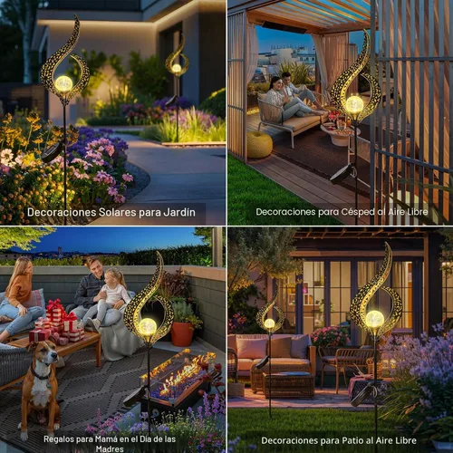 Miniatura 3 de Homeimpro Luces solares para exteriores, luces LED impermeables para jardín, césped, patio o patio Flower 1Pack