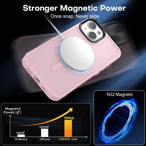 Miniatura 156 de Fuerte magnético para iPhone 11, compatible con Magsafe, [resistente a caídas de 13 pies] Funda trasera translúcida mate con sensación de piel
