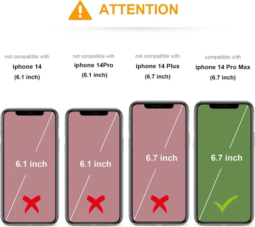 Miniatura 2 de KIHUWEY Funda tipo cartera cruzada para iPhone 14 Pro Max, funda con bolsillo con cremallera y soporte para tarjetas, funda protectora de piel Marrón