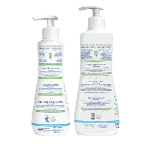 Miniatura 3 de Mustela Set de regalo para la hora del baño para bebés, esenciales para el cuidado de la piel del bebé con aguacate natural, contiene loción