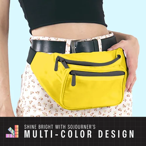 Miniatura 5 de Riñonera para hombres y mujeres Riñonera Riñonera ligera para viajes, deportes, senderismo, Amarillo, talla única