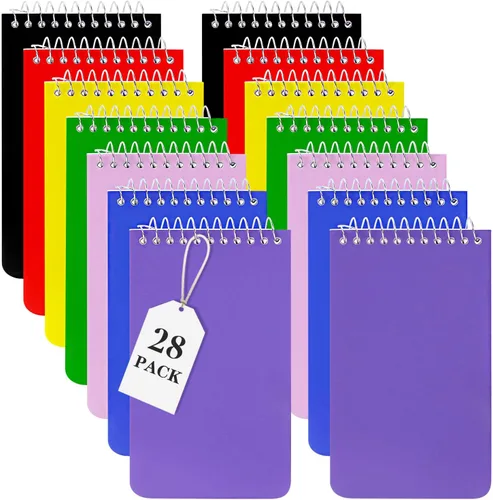 Miniatura 8 de Cuadernos pequeños, cuaderno de bolsillo de 3 x 5, bloc de notas en espiral, bloc de notas para oficina, hogar, escuela, papel rayado a rayas