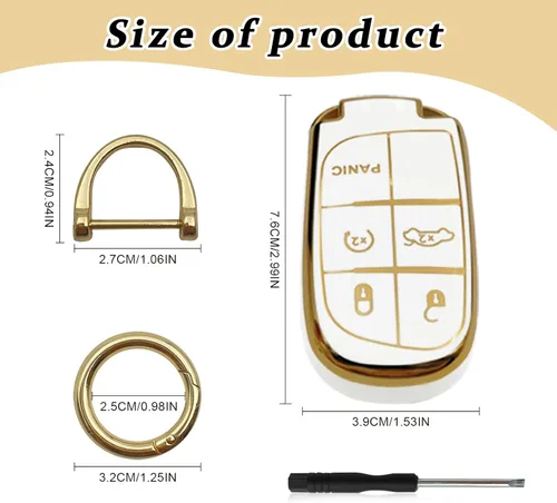 Miniatura 2 de Funda para llavero de Jeep, llavero de protección completa suave, carcasa de llave, accesorios para coche para hombre, niñas, mujeres, compatible