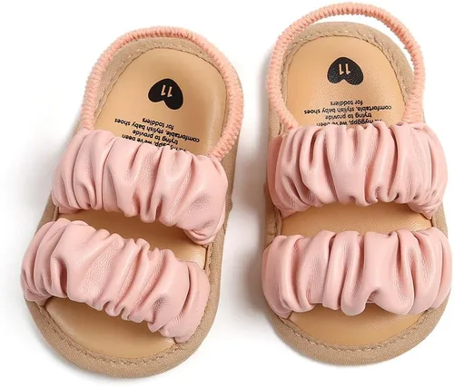 Miniatura 3 de Timatego Sandalias de verano para bebés y niñas con suela suave de flores, zapatos de vestir para cuna, recién nacidos, para recién nacidos