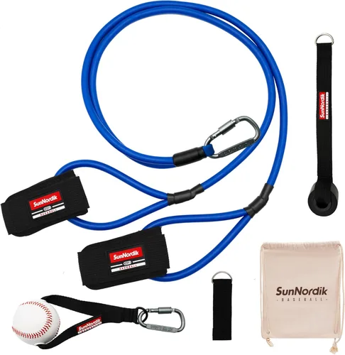 Miniatura 10 de SunNordik Bandas de resistencia para lanzadores, equipo de entrenamiento de béisbol y softbol para mejorar la fuerza del brazo y el entrenamiento