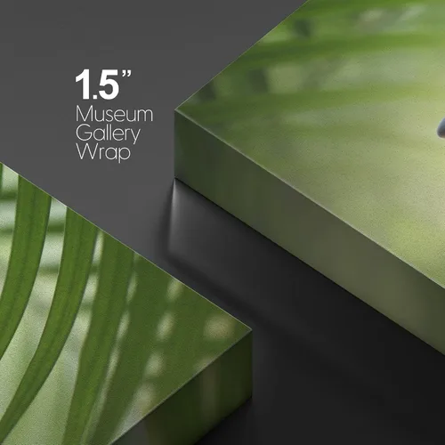 Miniatura 4 de Wall26 - Arte de pared estampado en lienzo con diseño de rocas negras en un lago tropical verde sereno, naturaleza floral, fotografía, realismo
