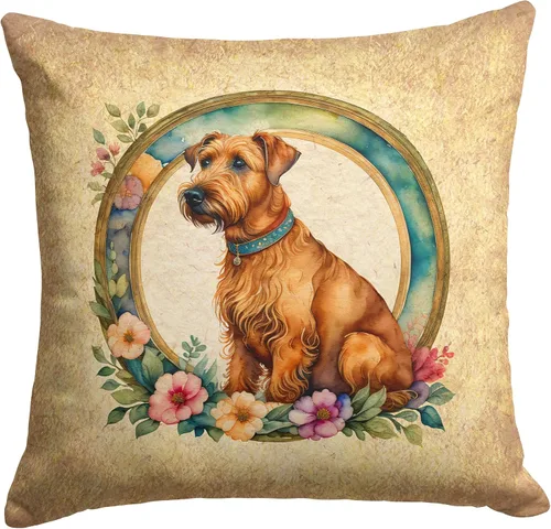 Miniatura 203 de Caroline's Treasures DAC2072PW1414 Affenpinscher and Flowers - Almohada decorativa de tela, lavable a máquina, para interiores y exteriores