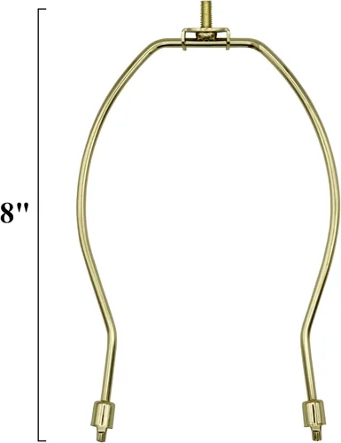 Miniatura 5 de Creative Hobbies® Kit de arpa de lámpara de 8 pulgadas, acabado dorado, arpa de peso regular, acabado premium y base de arpa para lámparas de mesa