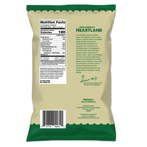 Miniatura 2 de Great Lakes Potato Chip Co. Parmesan Ranch Kettle - Papas fritas cocidas, caja individual de tamaño aperitivo (paquete de 40, bolsas de 1.375 onzas)