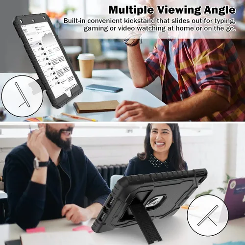 Miniatura 4 de ZoneFoker Funda para iPad de 9ª/8ª/7ª generación 2021/2020/2019 (10.2 pulgadas), Resistente de Servicio Pesado Grado Militar a Prueba de Golpes