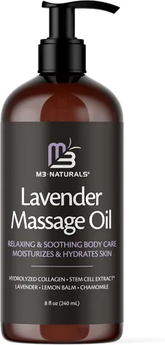 Aceite de masaje sensual de lavanda con colágeno y células madre, terapia de ajuste de la piel para glúteos, muslos y abdomen, aceite anticelulítico