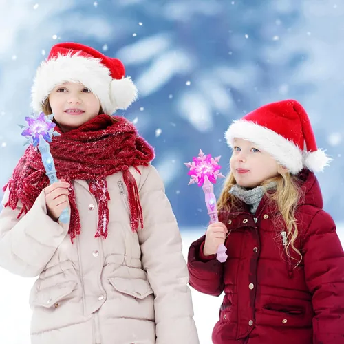 Miniatura 6 de EnrichFun - Varita de copo de nieve de Frozen que se ilumina con sonido, juguetes mágicos con movimiento para princesas para niñas, favoritos